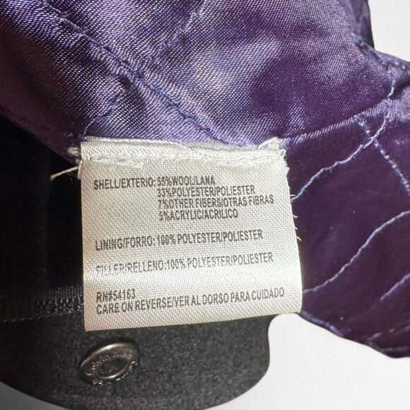 Calvin Klein Black Wool Blend Long Coat Size 10 Winter Fall - Picture 7 of 8